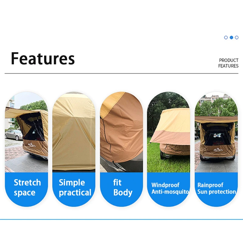 Cheap Goat Tents Car Trunk Tent Sunshade Rainproof Tailgate Shade Awning Tent for Car Self Driving Tour Extended tent Barbecue Outdoor Camping Tents 